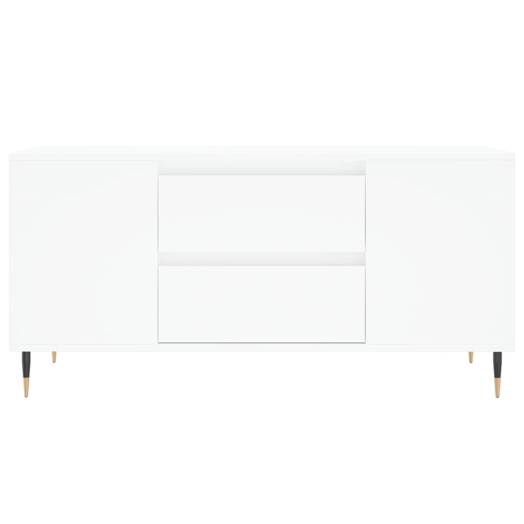 Coffee Table White 102x44.5x50 cm Engineered Wood