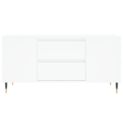 Coffee Table White 102x44.5x50 cm Engineered Wood