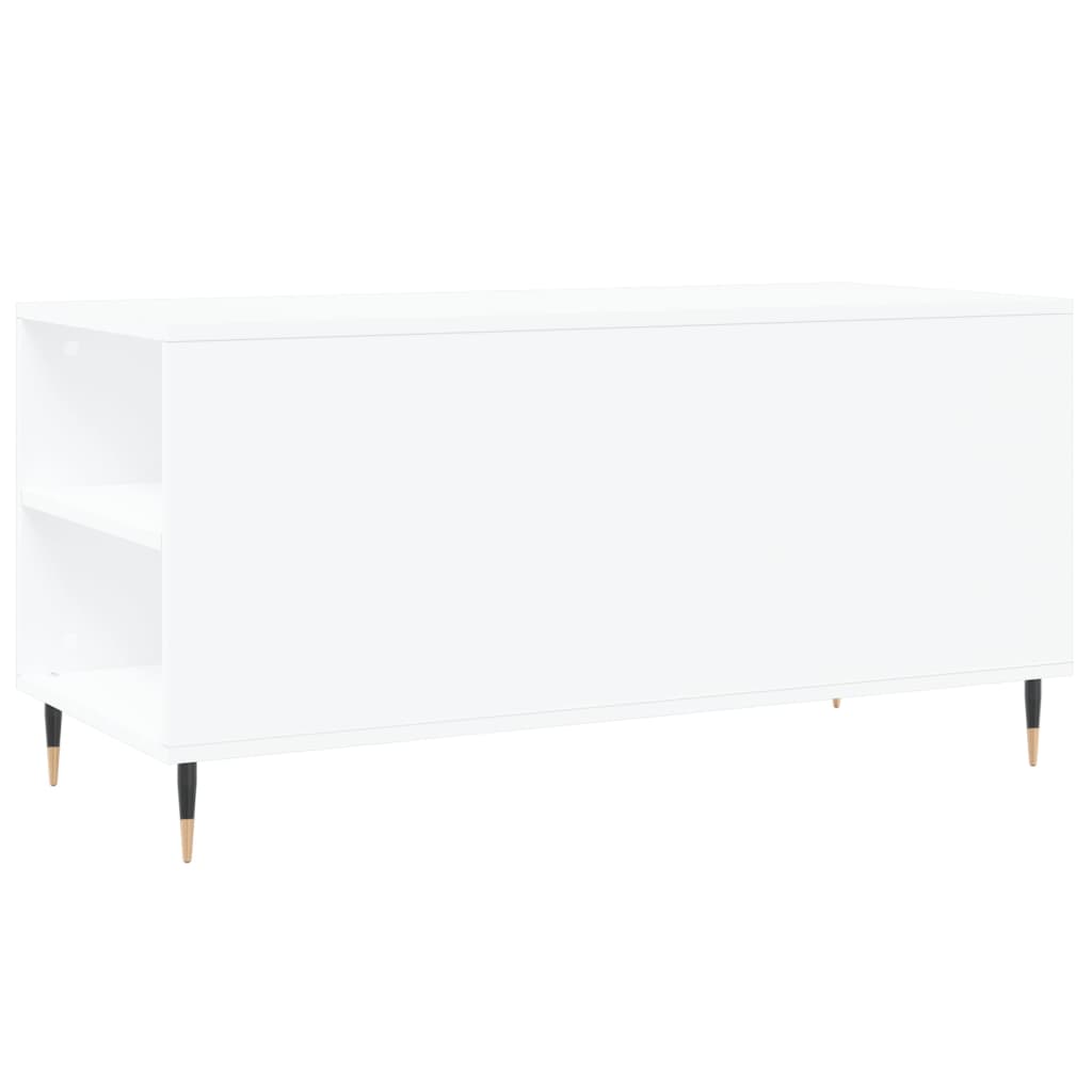 Coffee Table White 102x44.5x50 cm Engineered Wood