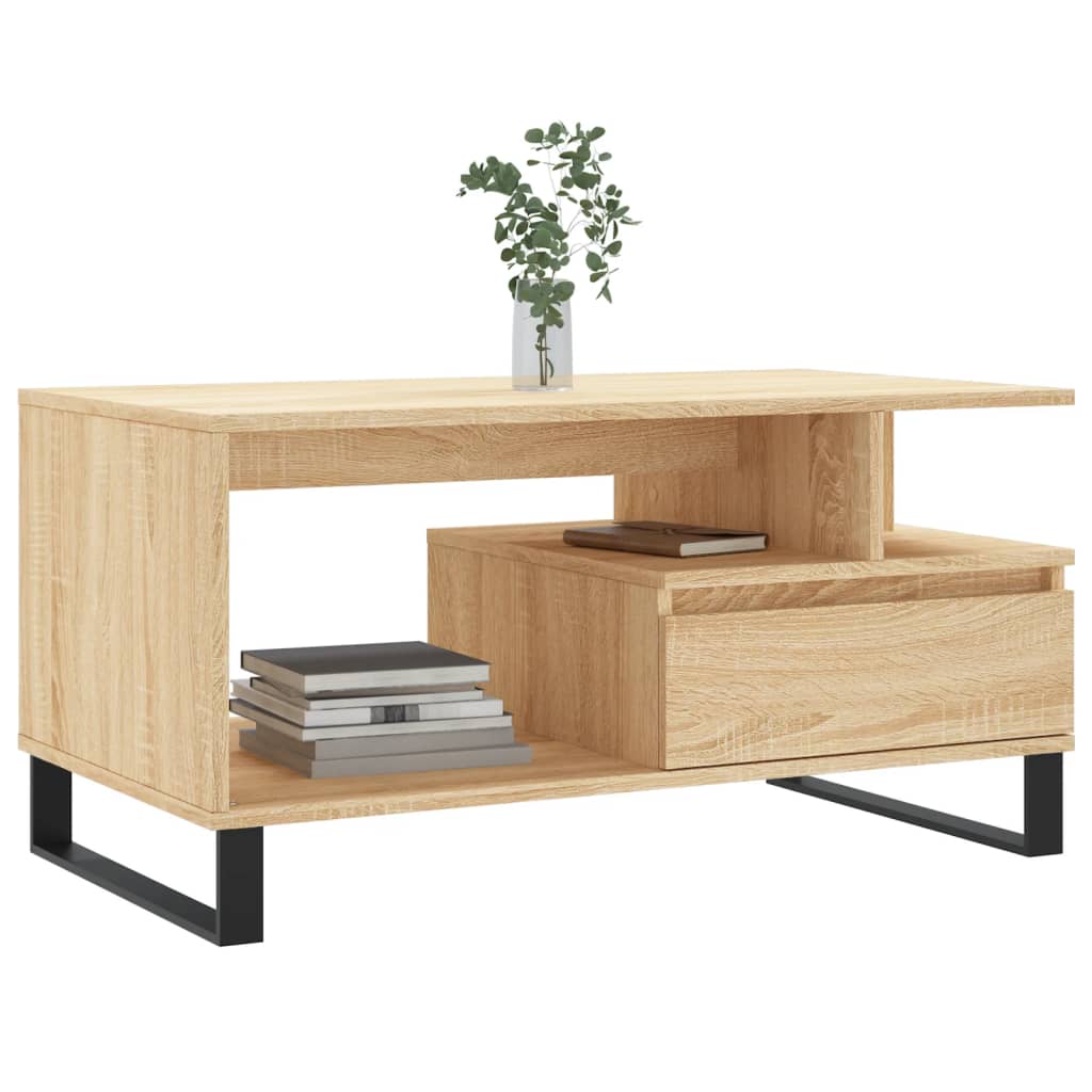 Coffee Table Sonoma Oak 90x49x45 cm Engineered Wood