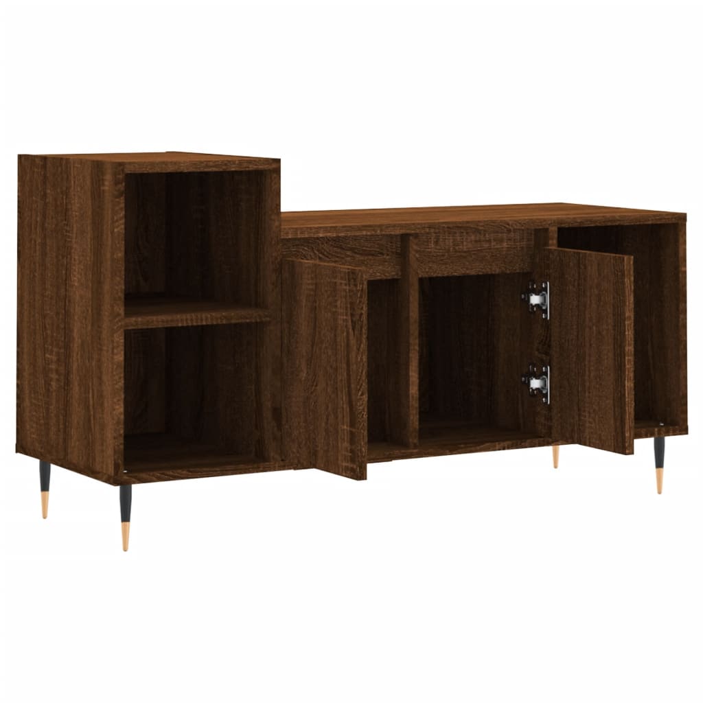 TV Cabinet Brown Oak 100x35x55 cm Engineered Wood