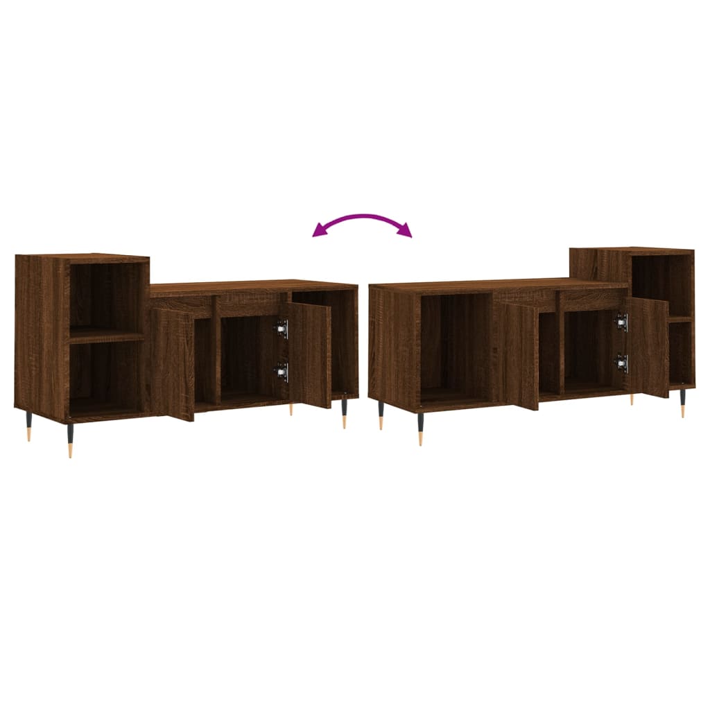 TV Cabinet Brown Oak 100x35x55 cm Engineered Wood