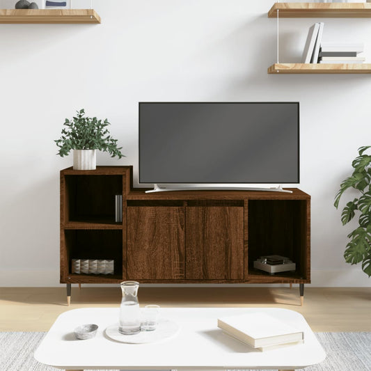 TV Cabinet Brown Oak 100x35x55 cm Engineered Wood