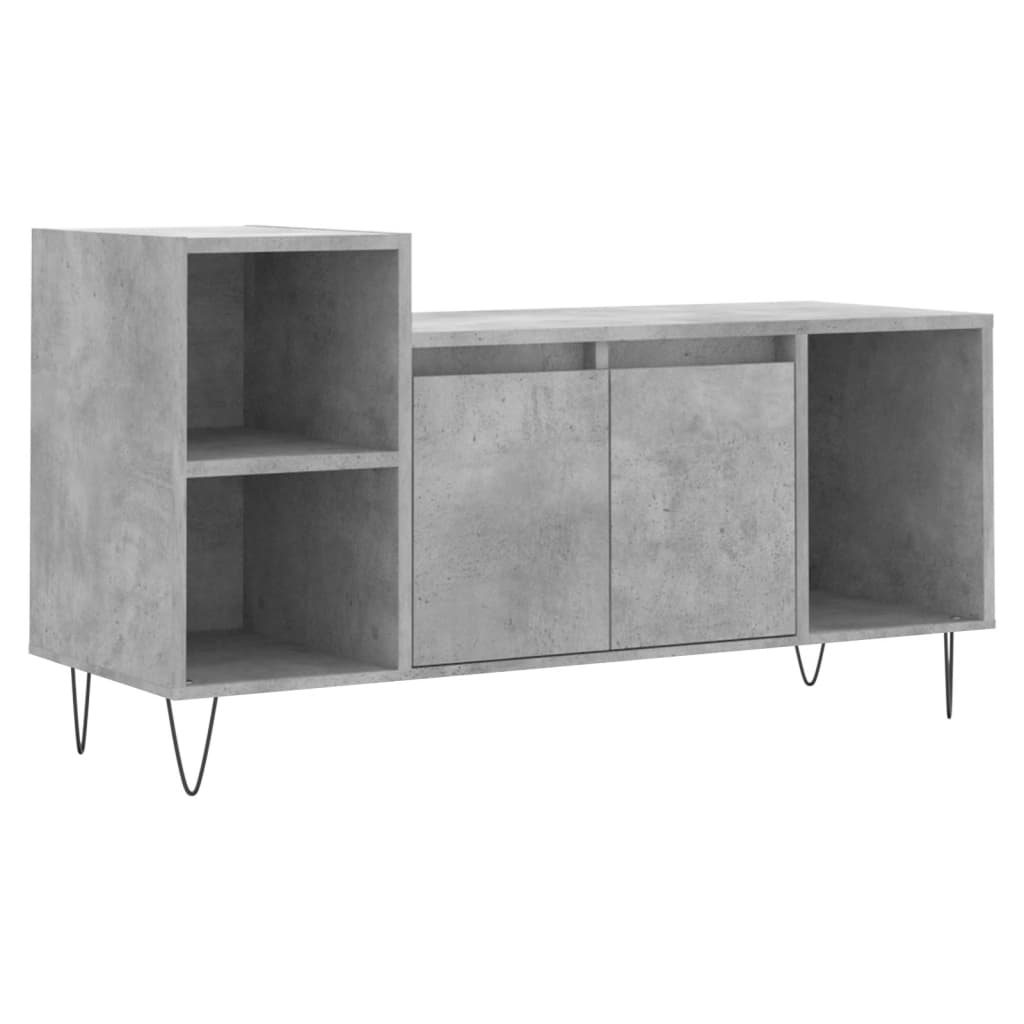 TV Cabinet Concrete Grey 100x35x55 cm Engineered Wood