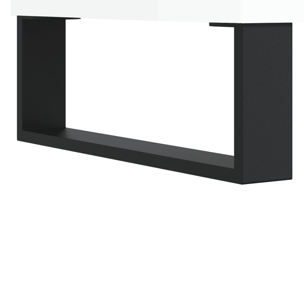 TV Cabinet High Gloss White 100x35x55 cm Engineered Wood