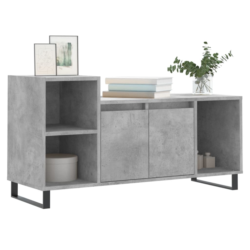 TV Cabinet Concrete Grey 100x35x55 cm Engineered Wood