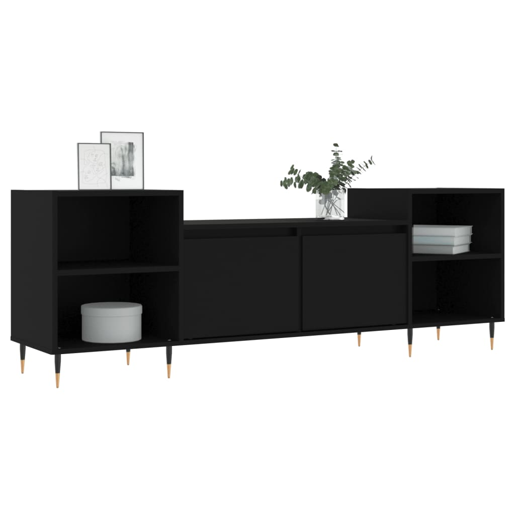 TV Cabinet Black 160x35x55 cm Engineered Wood