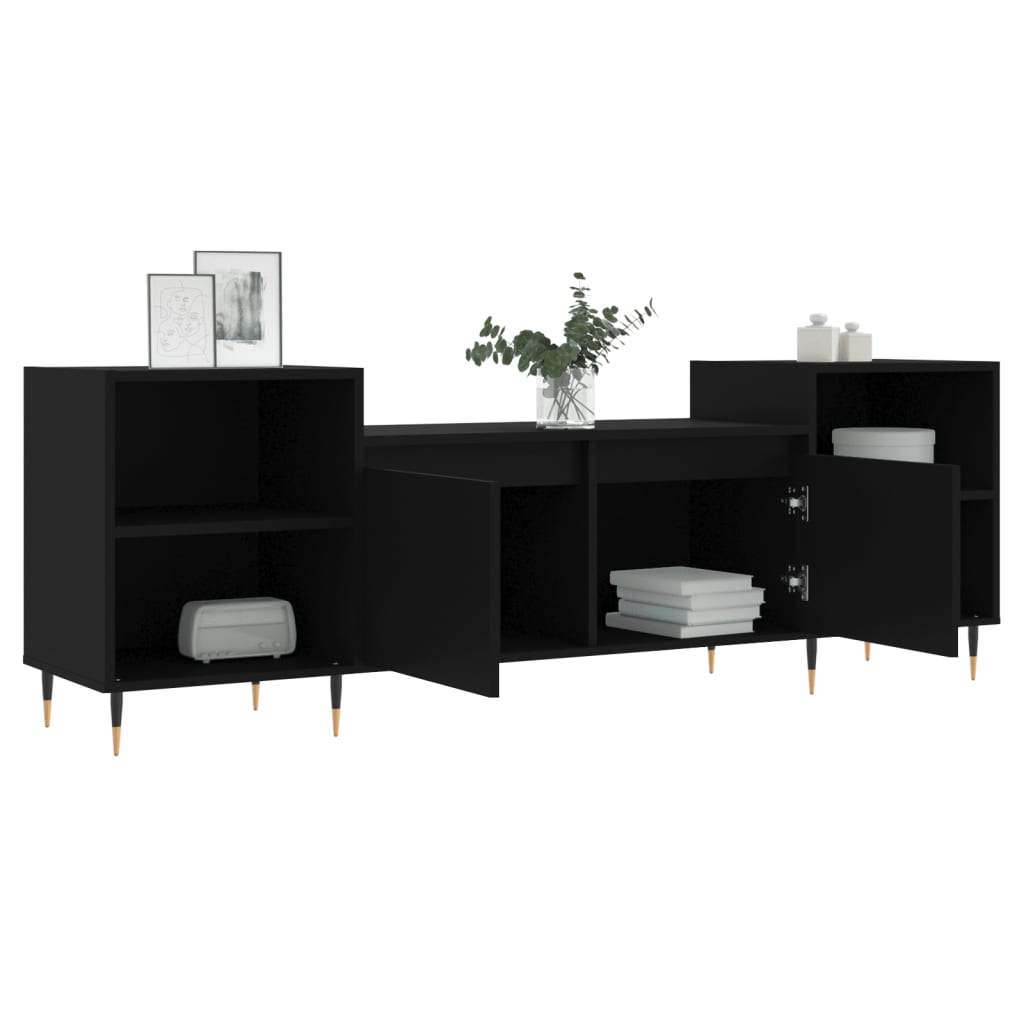 TV Cabinet Black 160x35x55 cm Engineered Wood