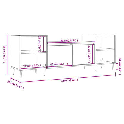 TV Cabinet Grey Sonoma 160x35x55 cm Engineered Wood