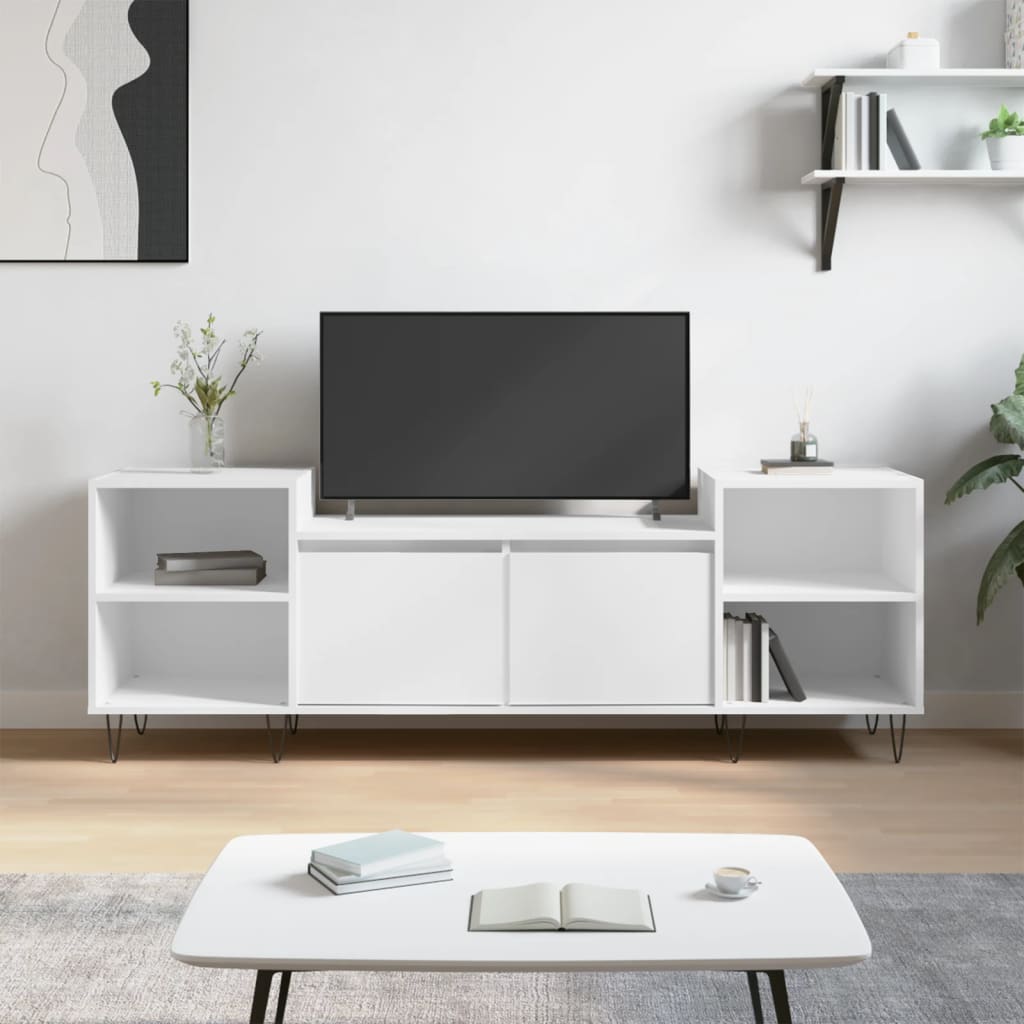 TV Cabinet White 160x35x55 cm Engineered Wood