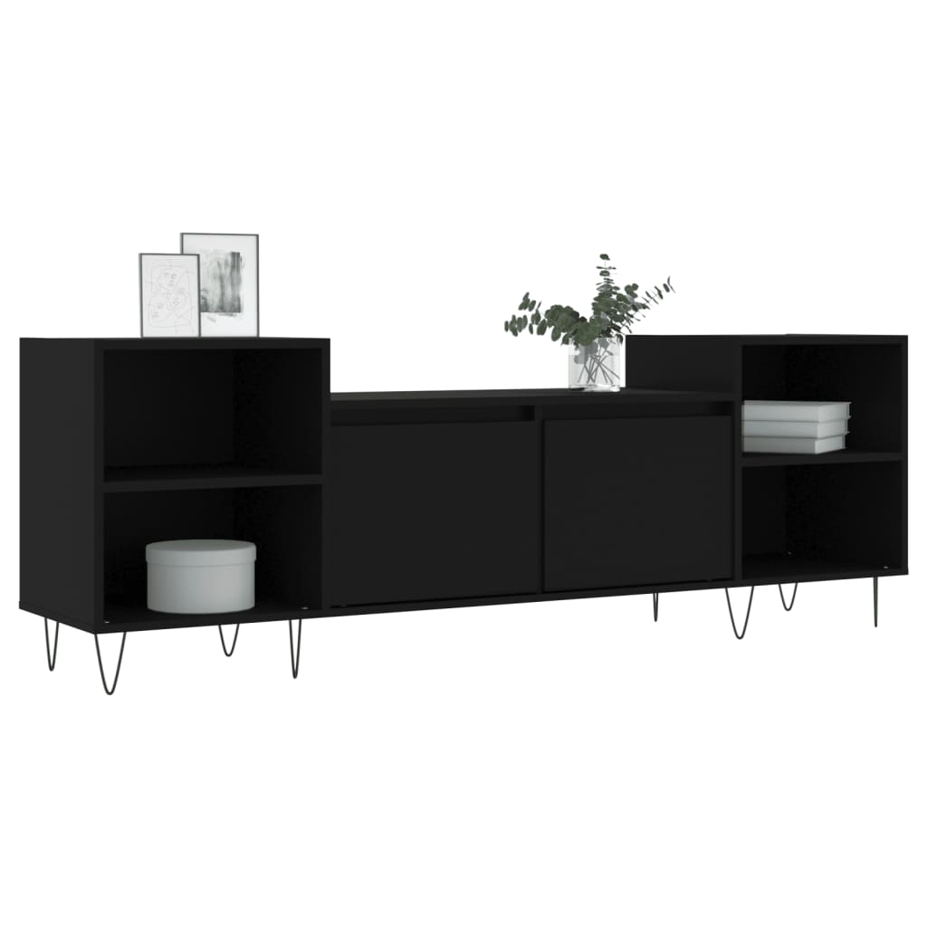 TV Cabinet Black 160x35x55 cm Engineered Wood