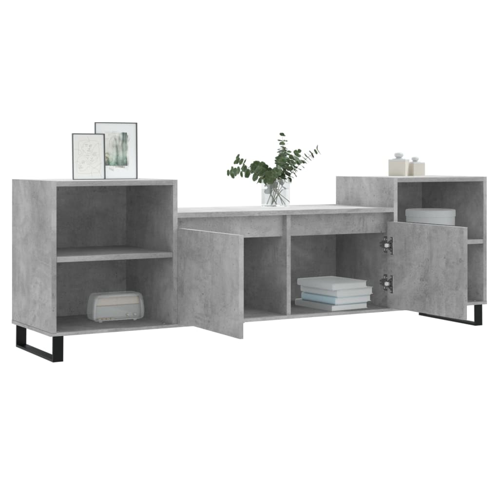 TV Cabinet Concrete Grey 160x35x55 cm Engineered Wood