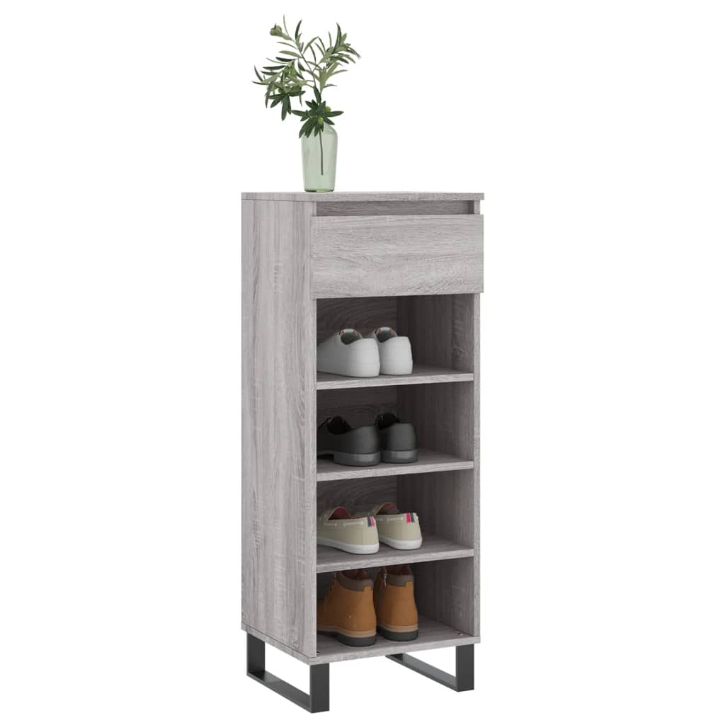 Shoe Cabinet Grey Sonoma 40x36x105 cm Engineered Wood