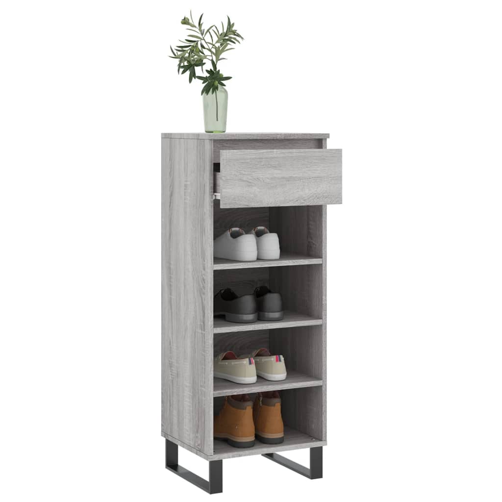 Shoe Cabinet Grey Sonoma 40x36x105 cm Engineered Wood