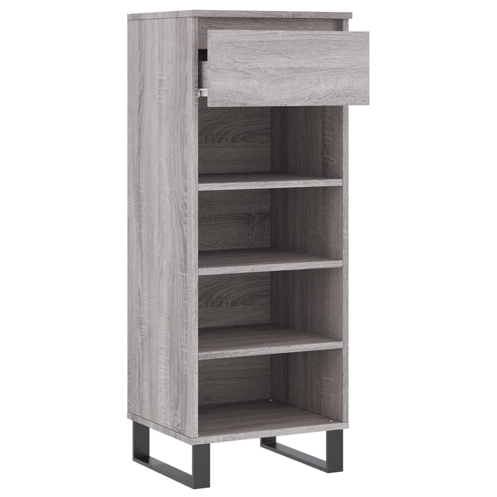 Shoe Cabinet Grey Sonoma 40x36x105 cm Engineered Wood