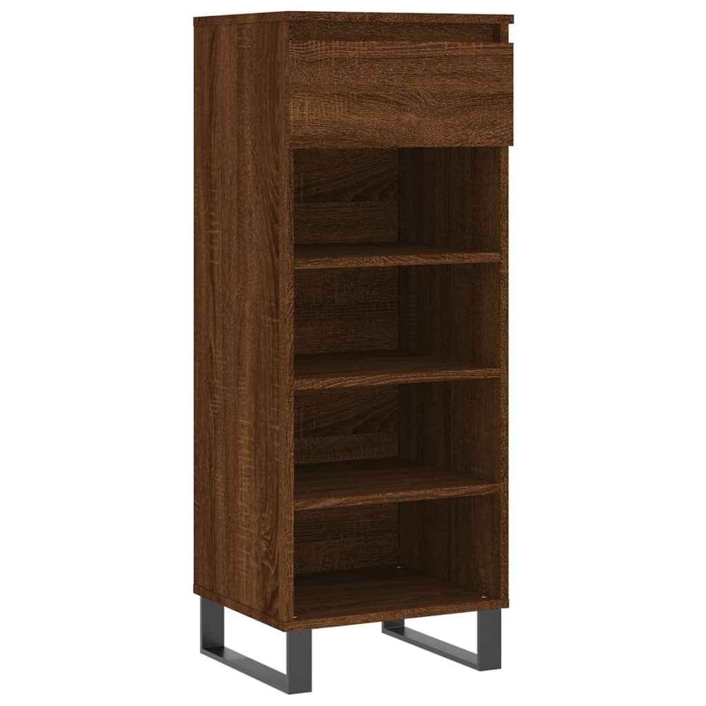 Shoe Cabinet Brown Oak 40x36x105 cm Engineered Wood