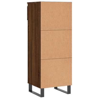 Shoe Cabinet Brown Oak 40x36x105 cm Engineered Wood