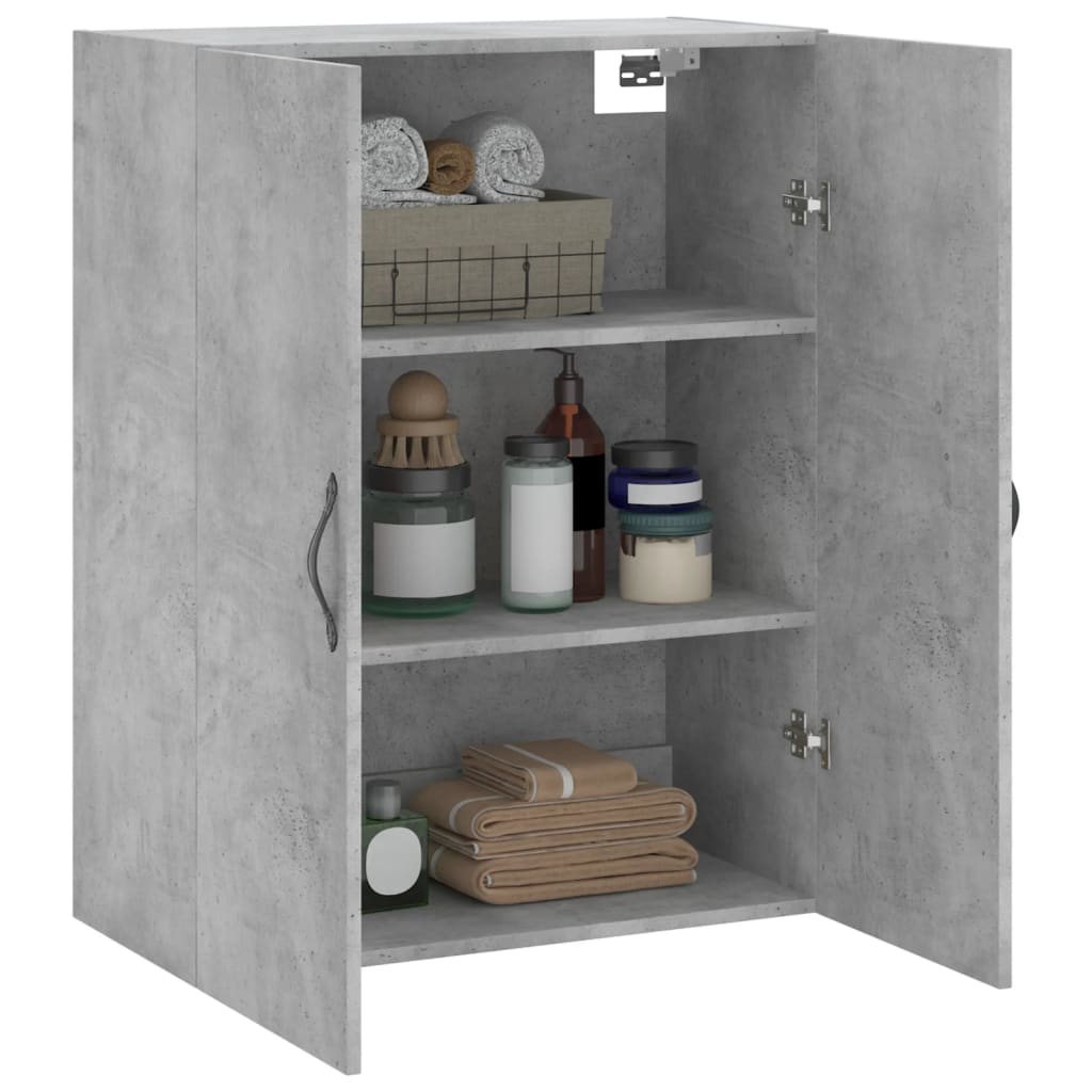 Wall Mounted Cabinet Concrete Grey 69.5x34x90 cm Engineered Wood