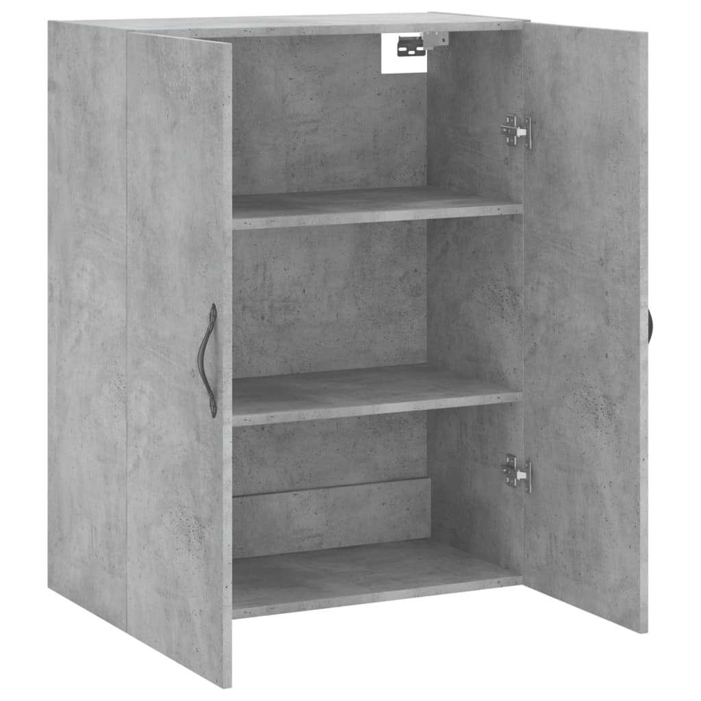 Wall Mounted Cabinet Concrete Grey 69.5x34x90 cm Engineered Wood