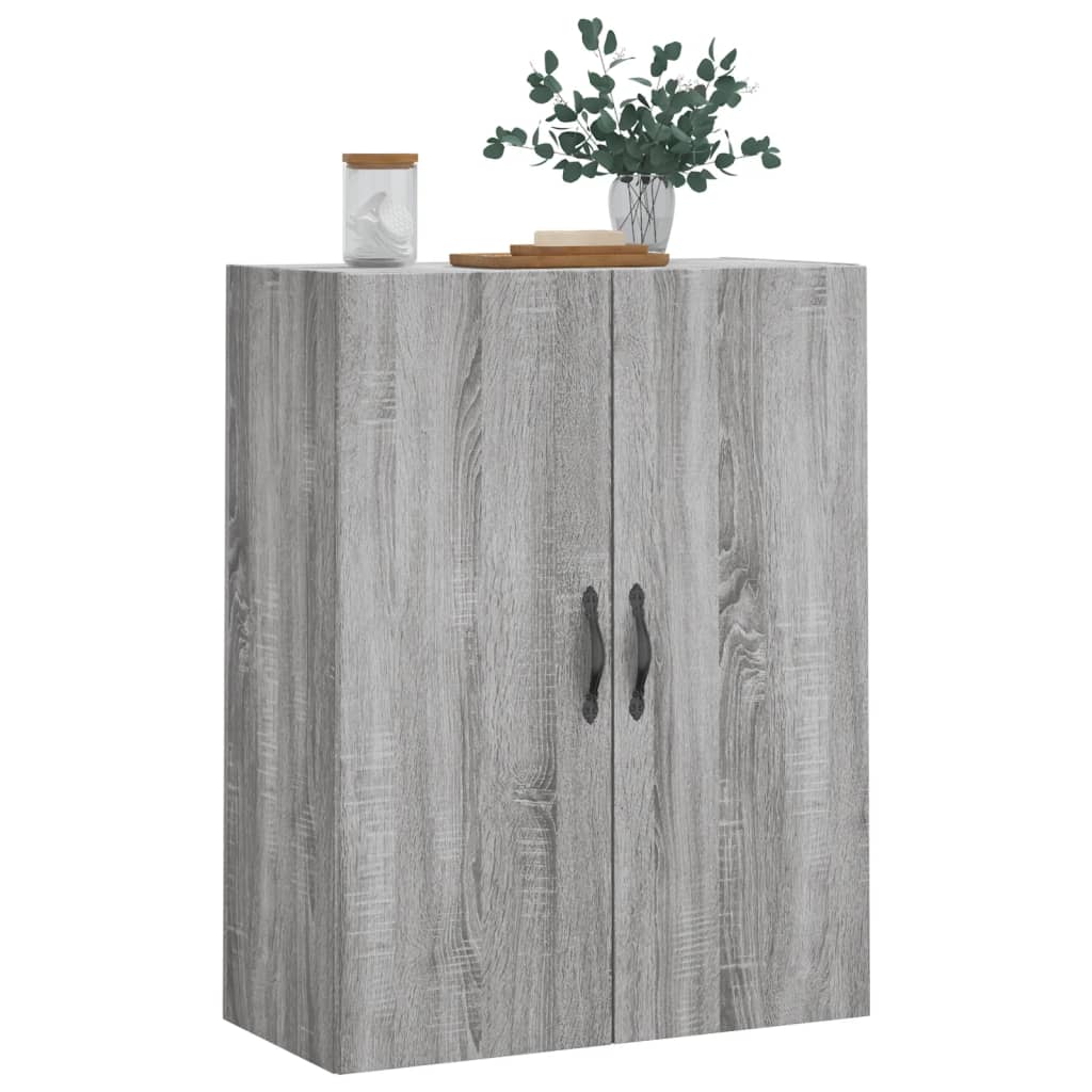 Wall Mounted Cabinet Grey Sonoma 69.5x34x90 cm Engineered Wood