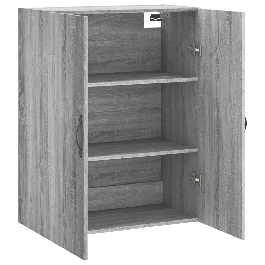 Wall Mounted Cabinet Grey Sonoma 69.5x34x90 cm Engineered Wood