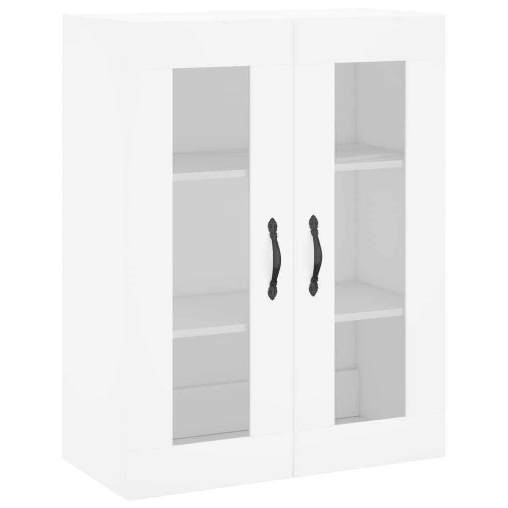 Wall Mounted Cabinet High Gloss White 69.5x34x90 cm Engineered Wood