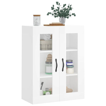 Wall Mounted Cabinet High Gloss White 69.5x34x90 cm Engineered Wood