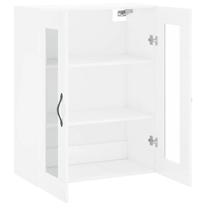 Wall Mounted Cabinet High Gloss White 69.5x34x90 cm Engineered Wood