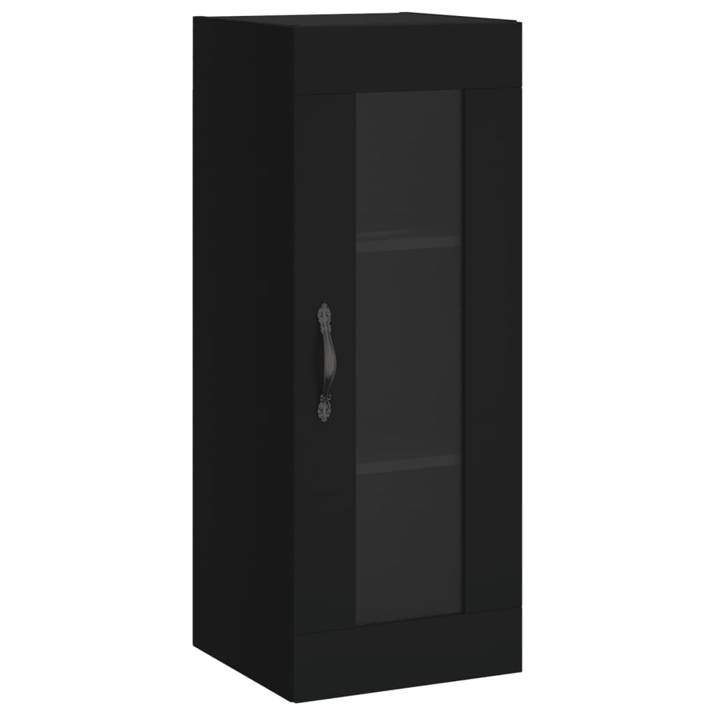 Wall Mounted Cabinet Black 34.5x34x90 cm