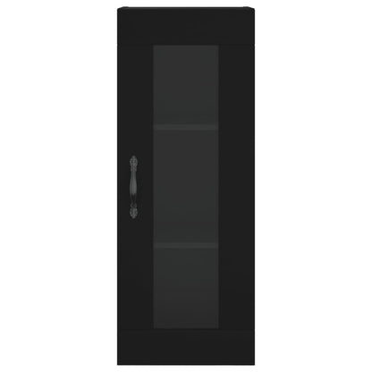 Wall Mounted Cabinet Black 34.5x34x90 cm