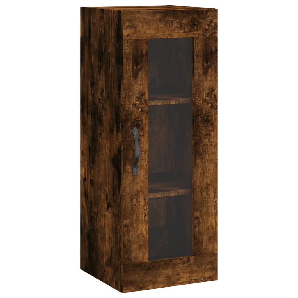 Wall Mounted Cabinet Smoked Oak 34.5x34x90 cm