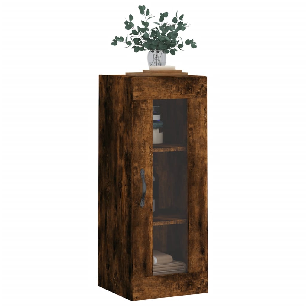 Wall Mounted Cabinet Smoked Oak 34.5x34x90 cm