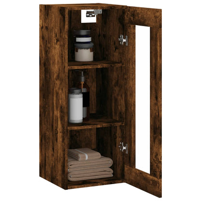 Wall Mounted Cabinet Smoked Oak 34.5x34x90 cm