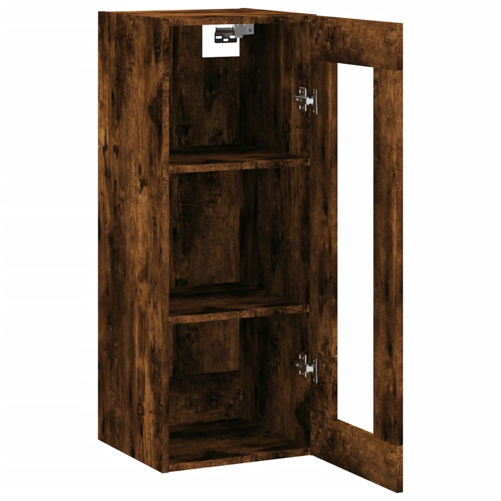 Wall Mounted Cabinet Smoked Oak 34.5x34x90 cm