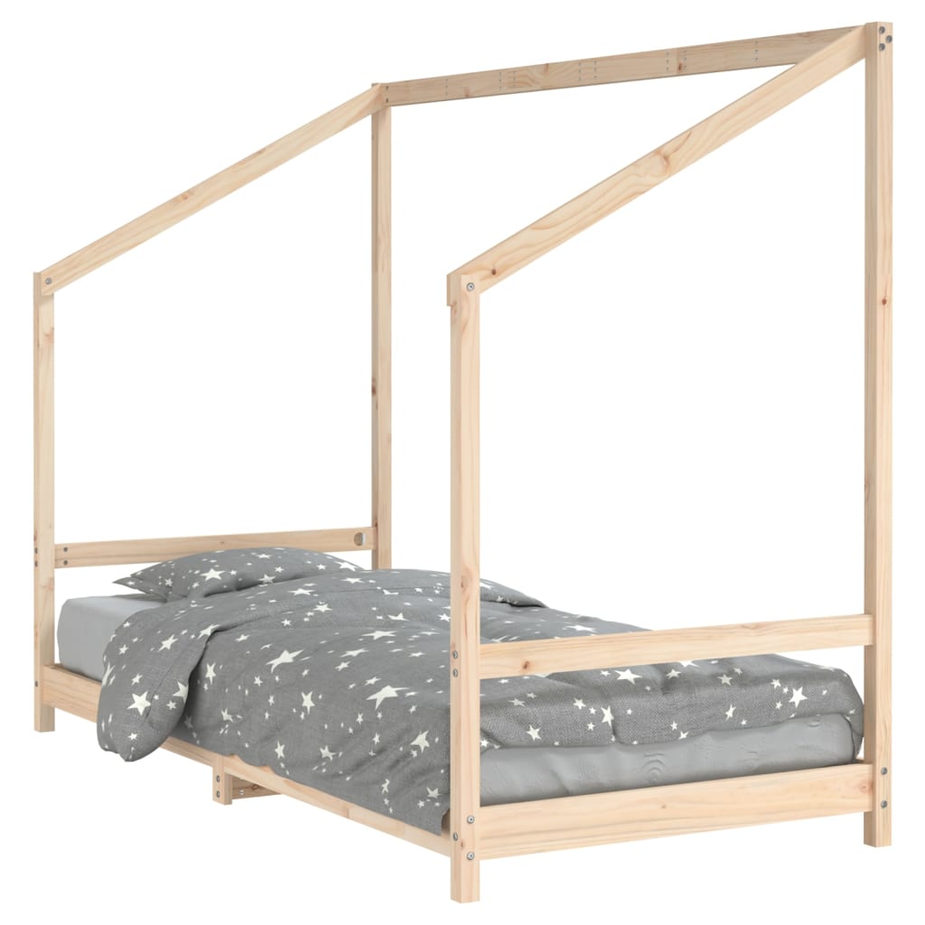 Kids Bed Frame 90x200 cm Solid Wood Pine