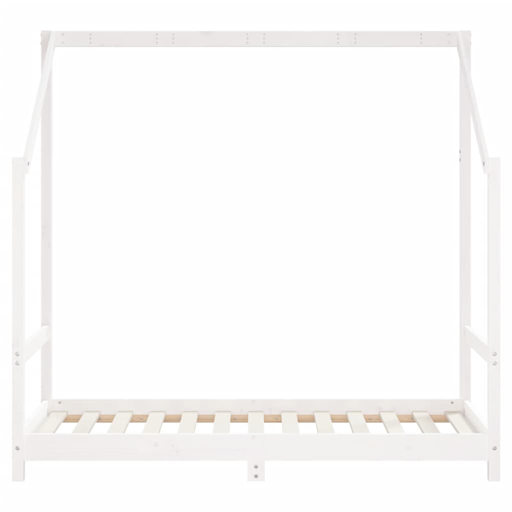 Kids Bed Frame White 80x160 cm Solid Wood Pine