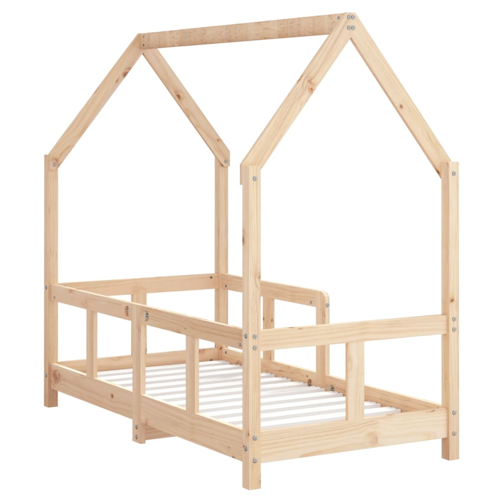 Kids Bed Frame 70x140 cm Solid Wood Pine