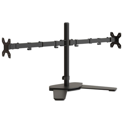 Dual Monitor Stand Black Steel VESA 75/100 mm