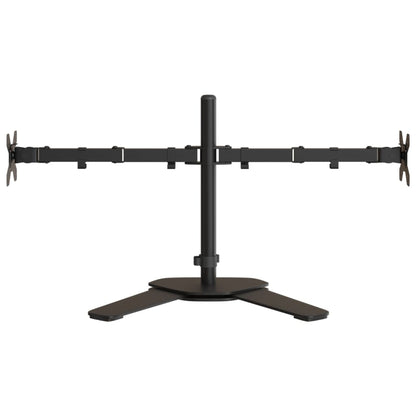 Dual Monitor Stand Black Steel VESA 75/100 mm