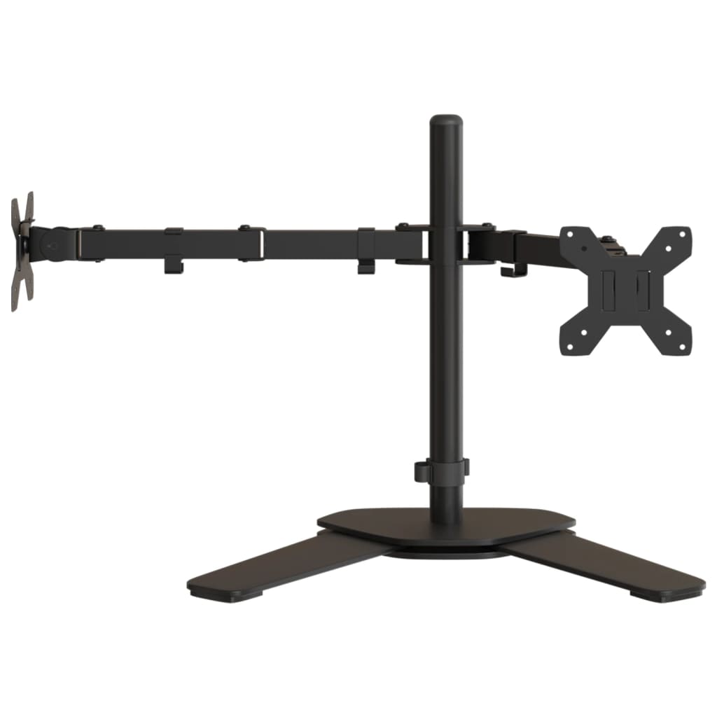 Dual Monitor Stand Black Steel VESA 75/100 mm