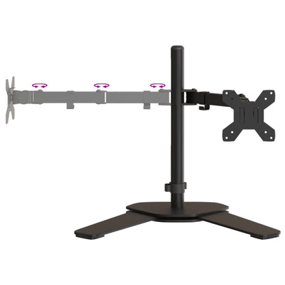 Dual Monitor Stand Black Steel VESA 75/100 mm