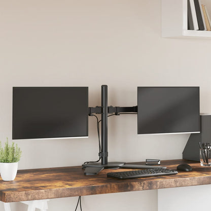 Dual Monitor Stand Black Steel VESA 75/100 mm