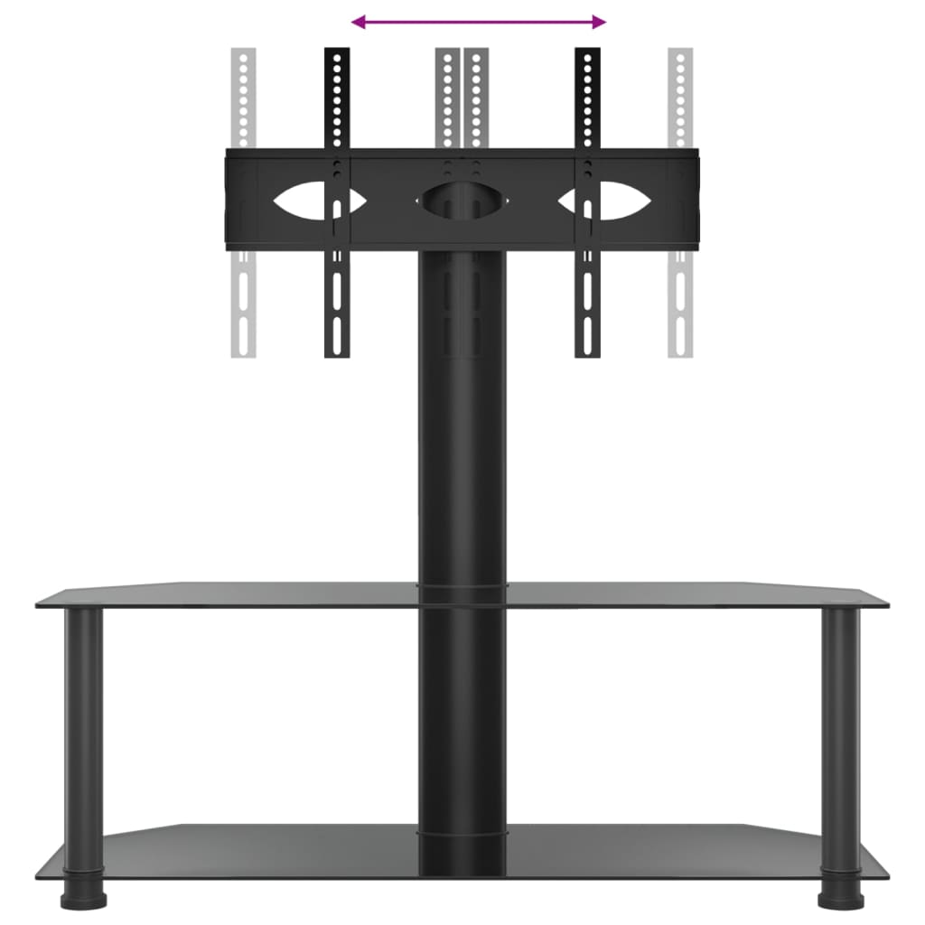 Corner TV Stand 2-Tiers for 32-70 Inch Black