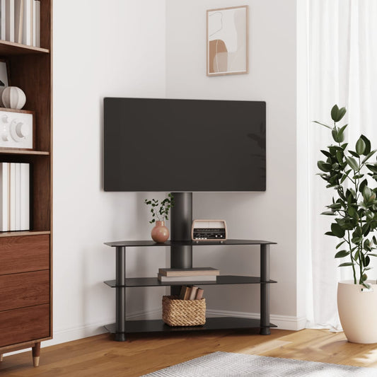 Corner TV Stand 3-Tiers for 32-70 Inch Black