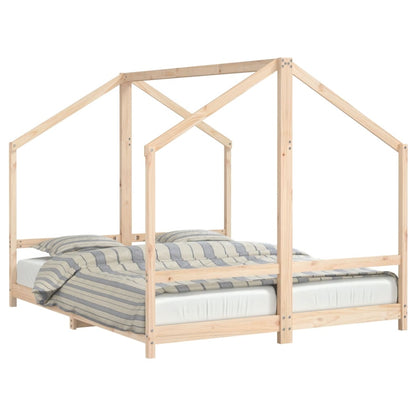 Kids Bed Frame 2x(80x200) cm Solid Wood Pine