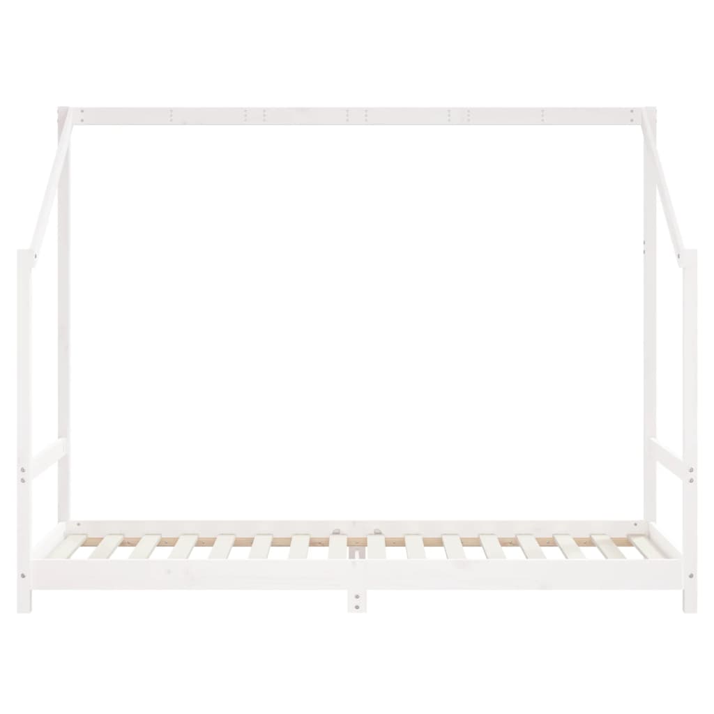 Kids Bed Frame White 2x(80x200) cm Solid Wood Pine