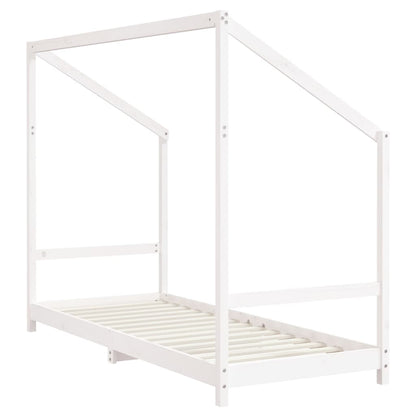 Kids Bed Frame White 2x(80x200) cm Solid Wood Pine