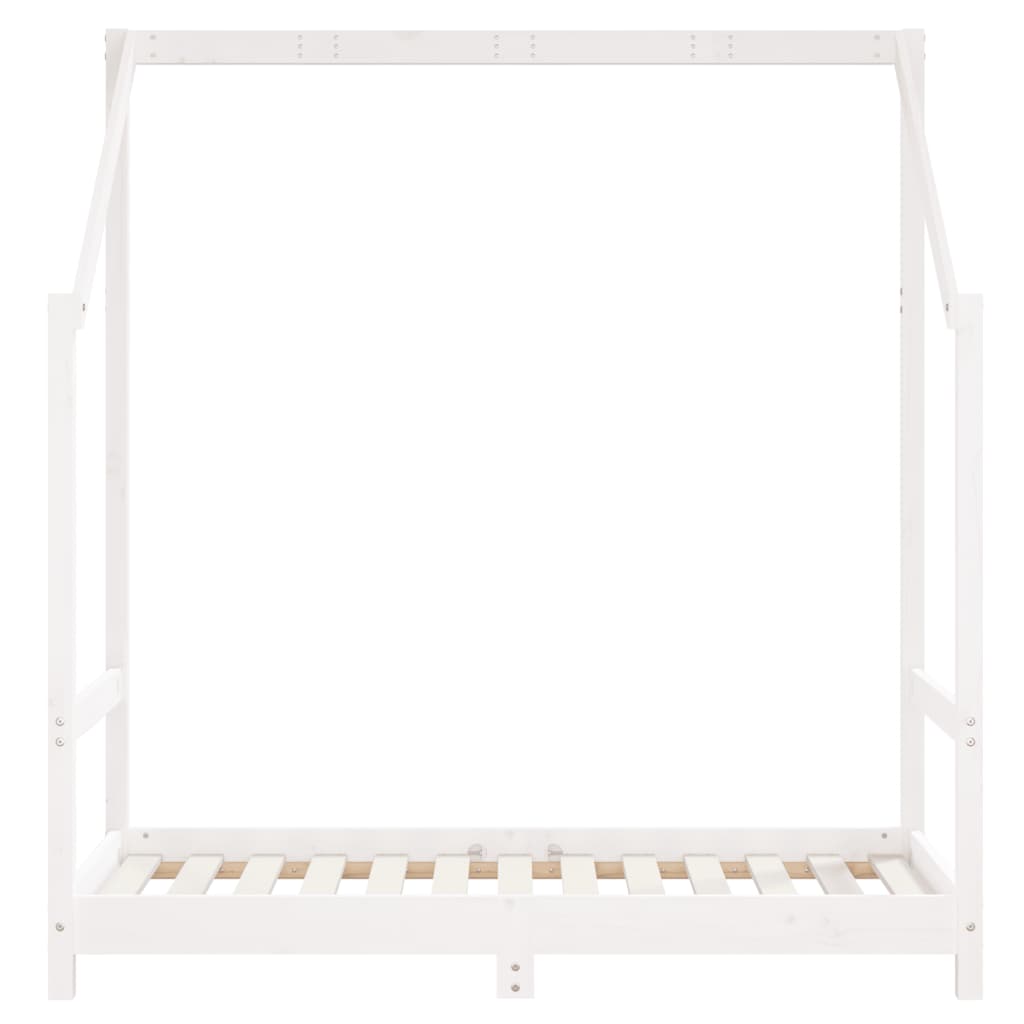 Kids Bed Frame White 2x(70x140) cm Solid Wood Pine