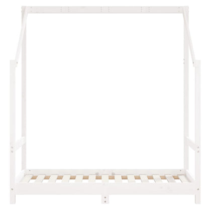 Kids Bed Frame White 2x(70x140) cm Solid Wood Pine