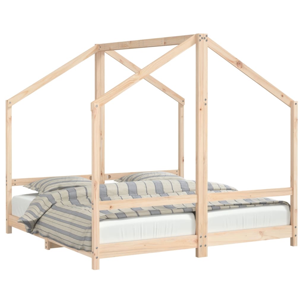 Kids Bed Frame 2x(80x160) cm Solid Wood Pine